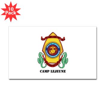 CL - M01 - 01 - Marine Corps Base Camp Lejeune with Text - Sticker (Rectangle 10 pk) - Click Image to Close